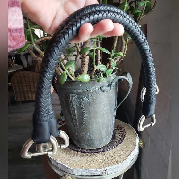 Keiselstein-Cord Pair of Leather Purse handles/sterling, preowned - Picture 5 of 11